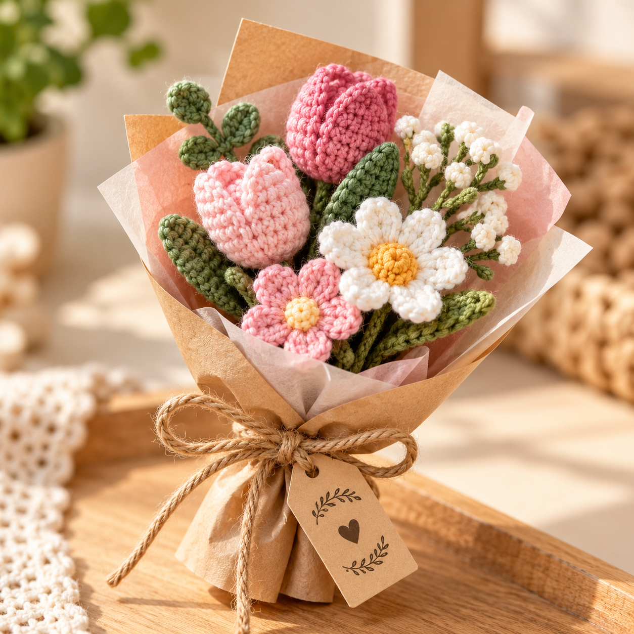 Mini Crochet Bouquet