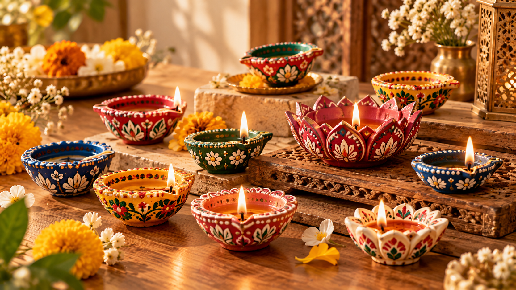 Hand-painted Diyas