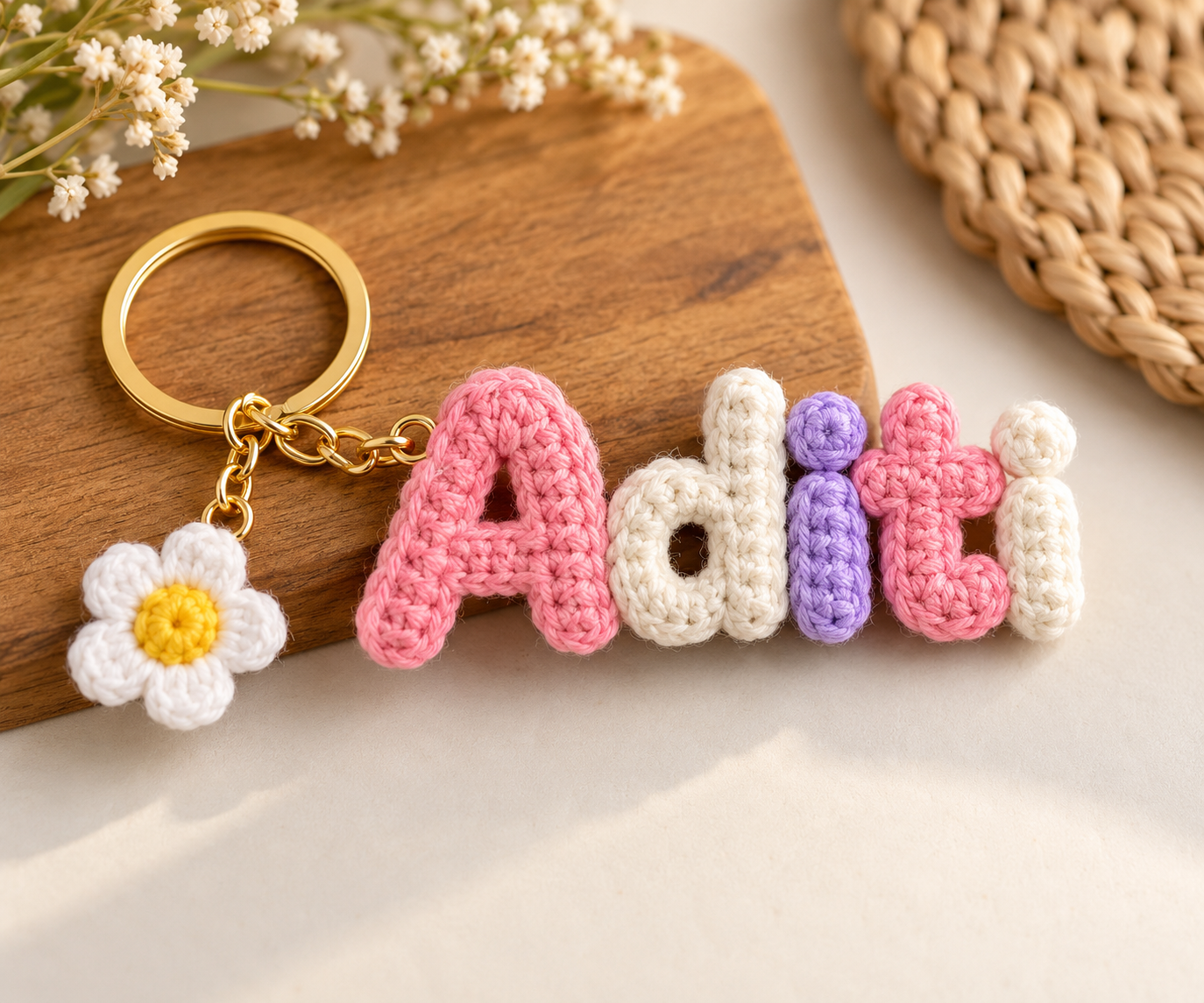 Crochet Name Keychain